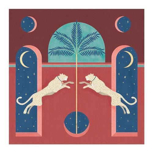 DesignWorks Ink Jigsaw Puzzle Leaping Leopard Cdiscount Jeux Jouets