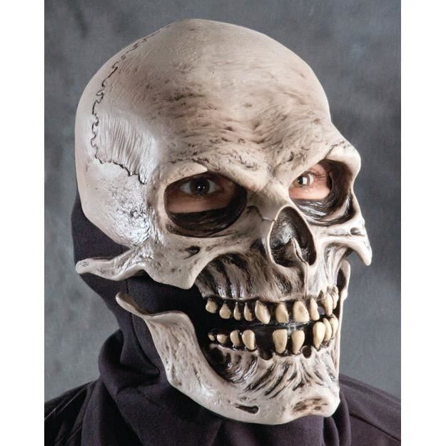 Masque adulte luxe latex tête mort bouche articulée Halloween :  Deguise-toi, achat de