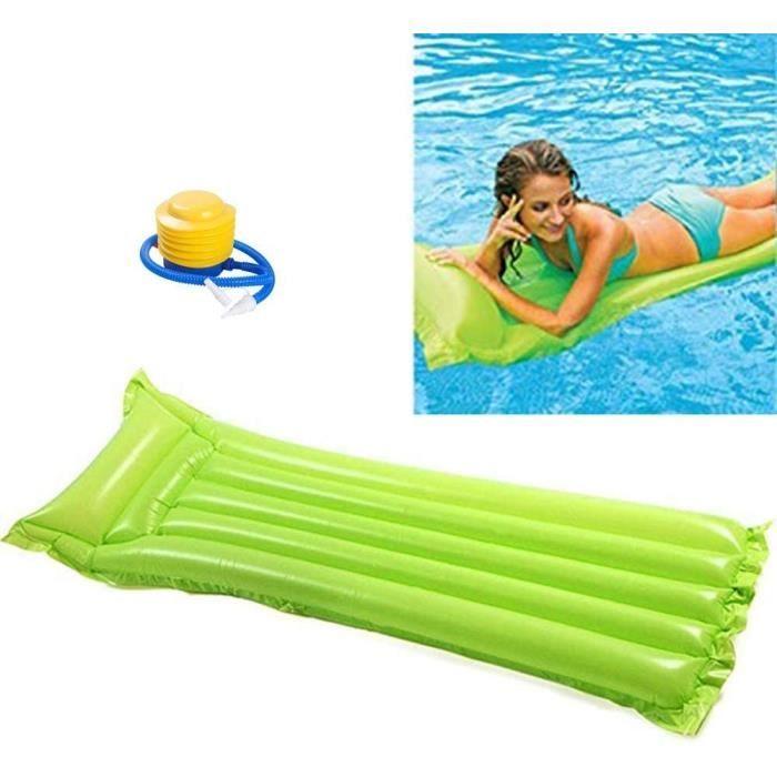Hamac Gonflable Piscine 4 En 1 – 145x70 Cm, Charge 150 Kg, Idéal Pour été