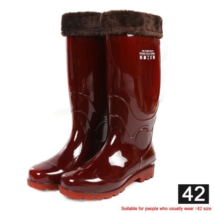 42MREBottes de pêche en velours et caoutchouc imperméables pour homme et femme, chaussures