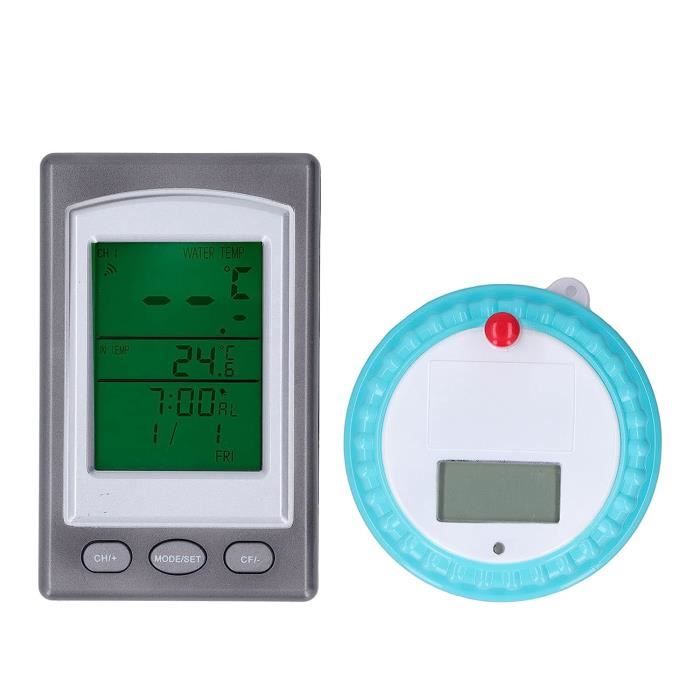 Thermomètre De Piscine WiFi Flottant - Mesure Précise -10°C à 60°C, étanche IP67, écran LCD, Contrôle Via Appli