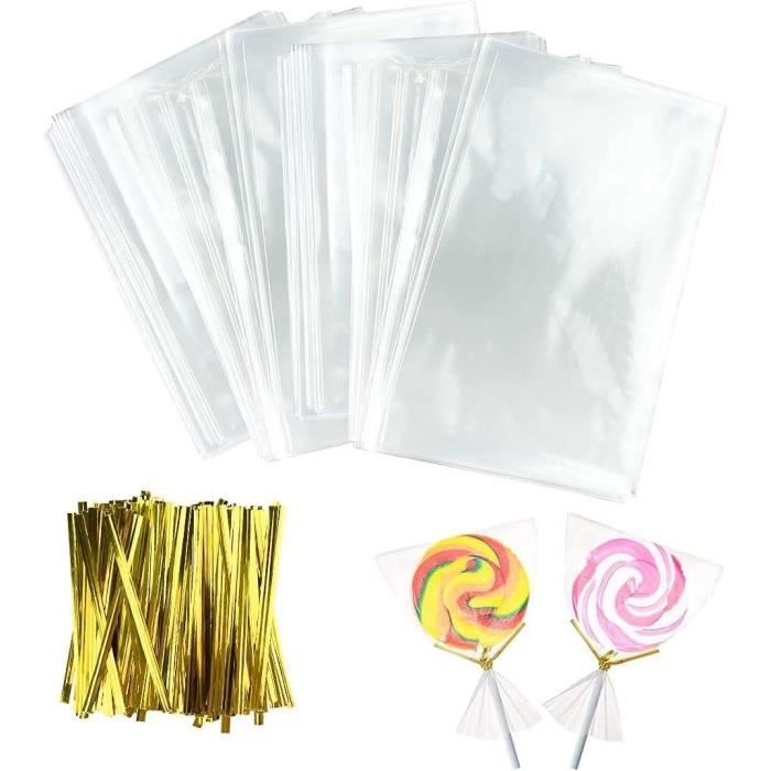 Sachet Plastique Bonbon, 400Pcs Petit Sachet Transparent 8X11.5Cm