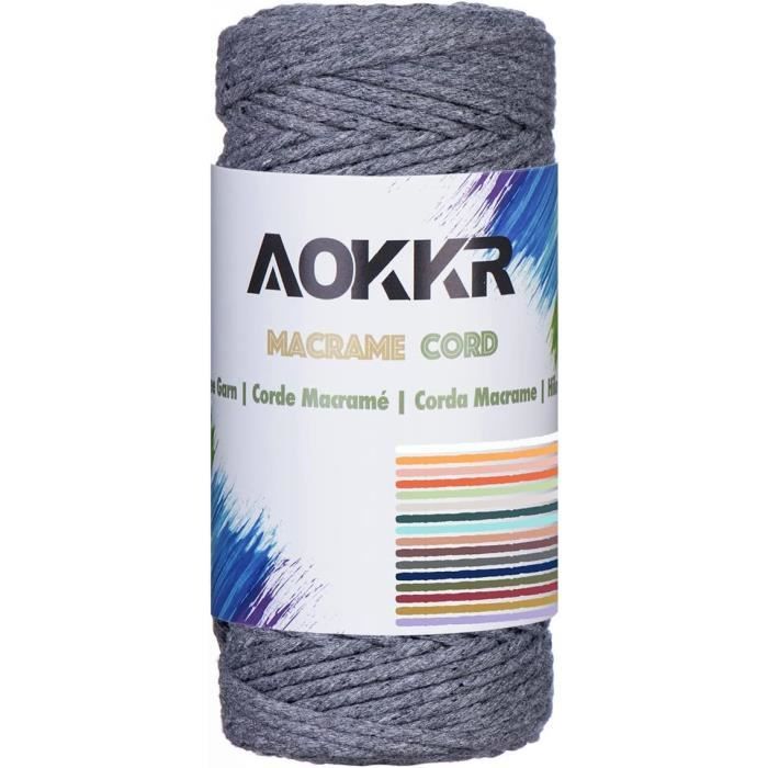 SUNTQ Corde De Macramé à 4 Brins En Coton Polyester Torsadé