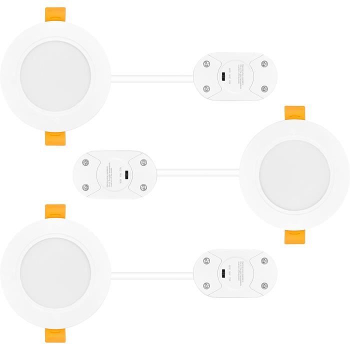 Spots Encastrables LED 5W 450lm | IP44 Salle De Bain | Blanc Chaud 3000K | Lot De 12