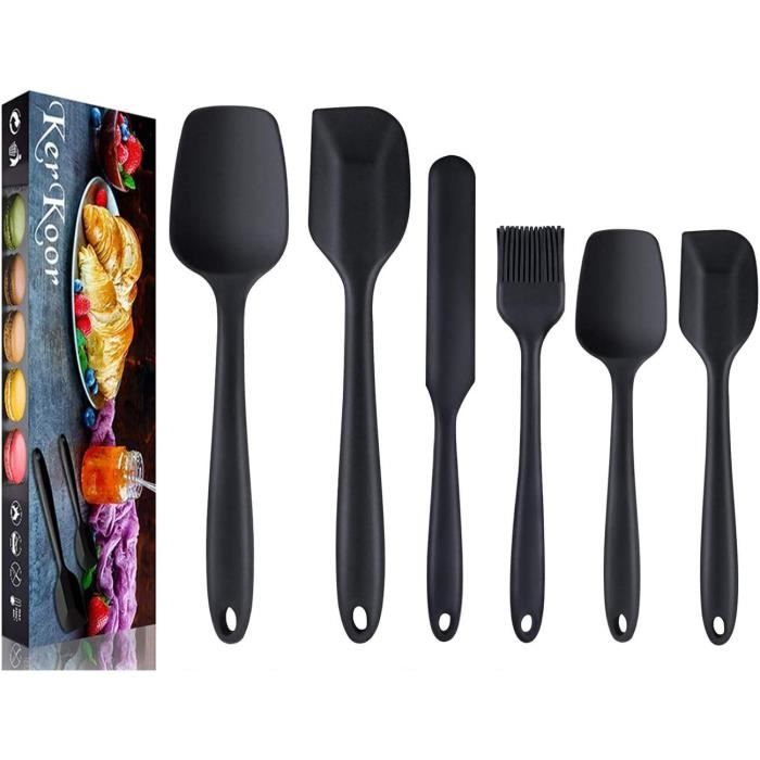 Set De 3 Spatules En Silicone Résistant à La Chaleur - Idéal Pour Poêles Antiadhésives - Avec Pinceau Inclus - Sans BPA, Sécurité Alimentaire