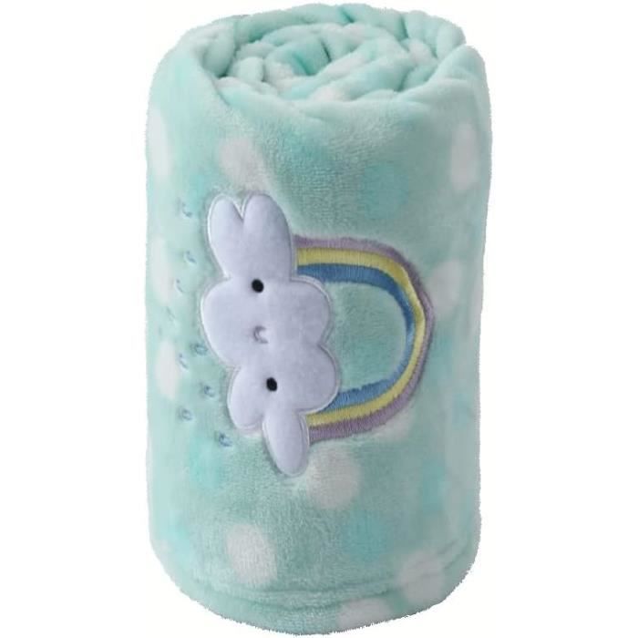 Couverture Bébé En Flanelle – Ours Animal, Bleu, Lit Bébé (neuf Avec étiquettes, Personnalisable)