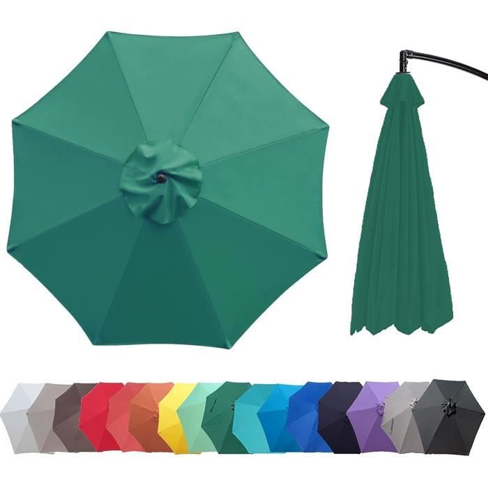 Auvent De Rechange Pour Parasol De Terrasse, Housse De Rechange Pour Table De Marche Exterieure Jardin Vert Fonce 98281824