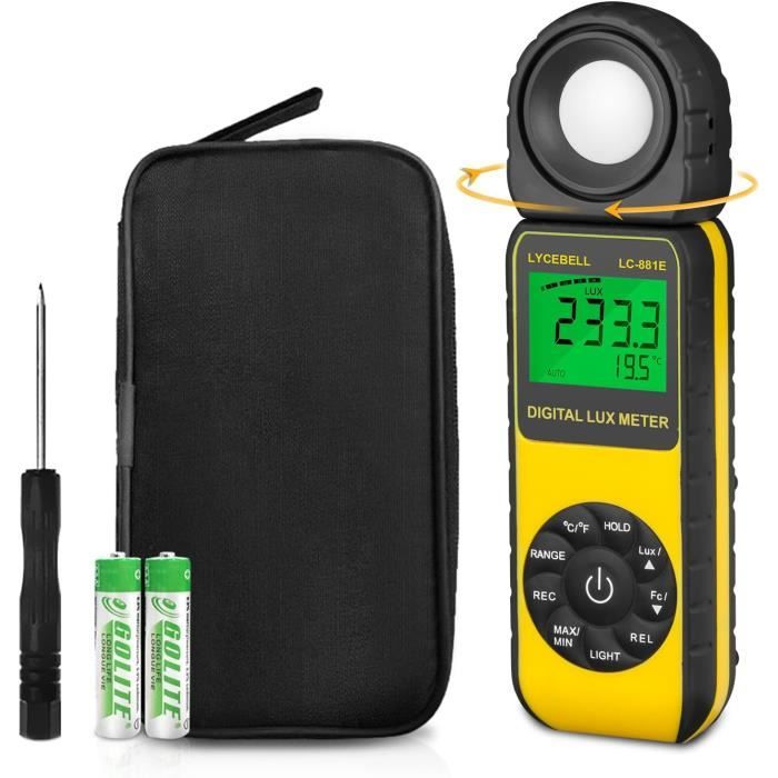 Luxmetro AP-881E AOPUTTRIVER: Misuratore Di Luce Da 0,01 A 300.000 Lux, Sensore 270°, LCD Retroilluminato, 2 Anni Di Garanzia - 4