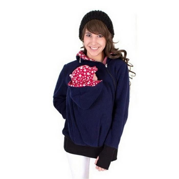 Bleu 3 En 1 Pull Vetement Veste Avec Capuche Zipper Porte Bebe Kangourou Pour Maman Hiver Automne Femme Homme Unisexe S Cdiscount Puericulture Eveil Bebe