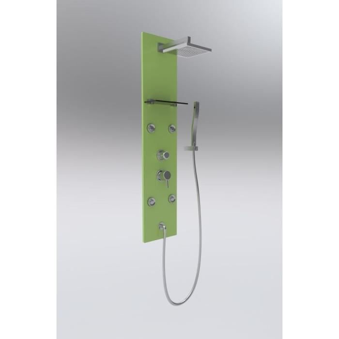 AURLANE Colonne de douche Hydromassante Glass Anis Cdiscount Bricolage
