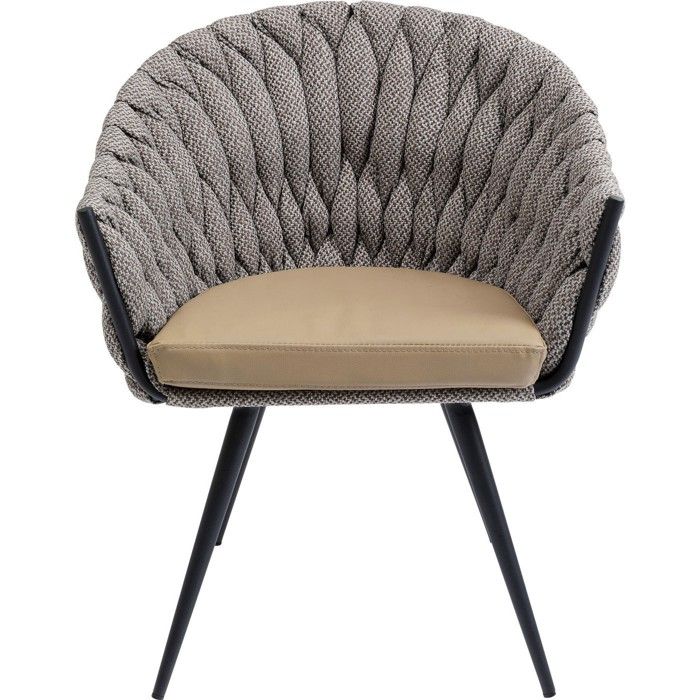 Chaise avec accoudoirs Knot marron Kare Design Chaise avec accoudoirs Knot marron Kare Design