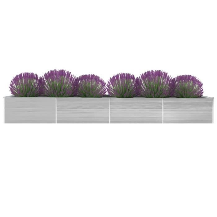 Jardiniere Bac A Fleur Rectangulaire Pour Jardin Terrasse Et Balcon Acier Galvanise 600 X 80 X 77 Cm Gris Achat Vente Jardiniere Bac A Fleur Jardiniere Bac A Fleur Cdiscount