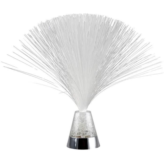 Lampe De Nuit à Fibre Optique Sensorielle Changeante De Couleurs - Base Cône Magique Pour Chambre Et Bureau (Sans Batterie)