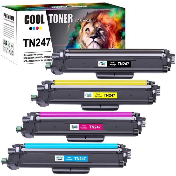 IMPRIMANTE Cool Toner Compatible TN-243CMYK TN247 TN-247 TN243 Cartouches  de Toner pour Brother MFC-L3750CDW DCP-L3550CDW MFC-L3789 - Cdiscount  Informatique