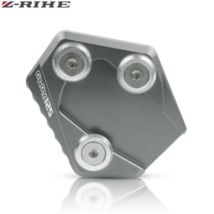 Support Latéral Aluminium CNC Moto Plaque Extension Béquille Latérale Pour Honda FORZA 125/300/350 - Aluminium CNC, Noir Accessoire Scooter