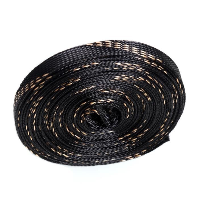 Gaine Tressée Extensible En PET De 30 M X 6 Mm - Pour Protéger Et Organiser Vos Câbles Audio, Vidéo Et électriques - 10