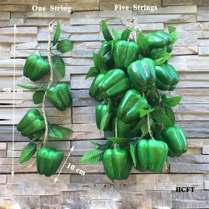DAZZLEEX Lot 8 Haricots Verts Artificiels Réalistes - Décoration Cuisine Et Photographie