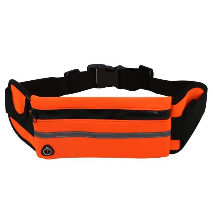 Ceinture Running Réfléchissante Étanche – Poches Téléphone, Porte Écouteurs, Homme/Femme