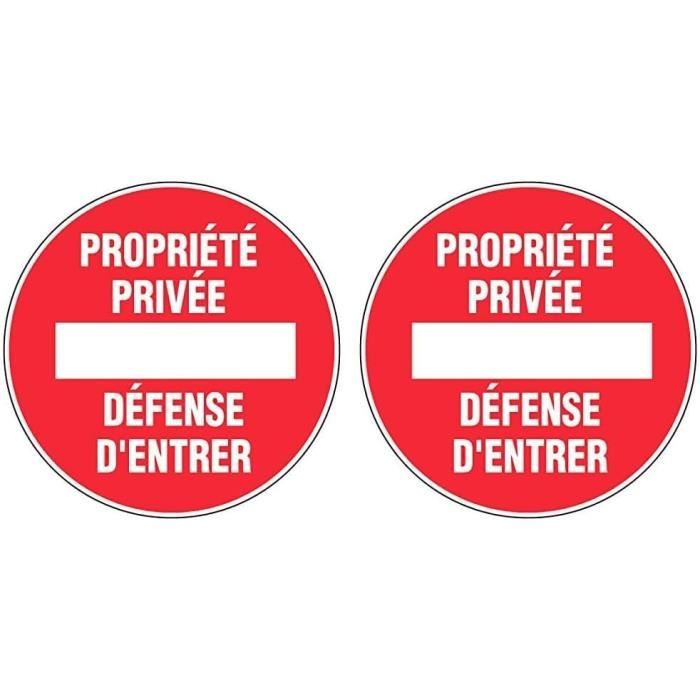 Panneaux d'interdiction propriété privée défense d'entrer