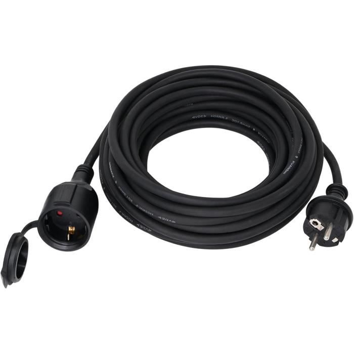 Coupleur Schuko en caoutchouc 230 V, avec contact de protection, IP20