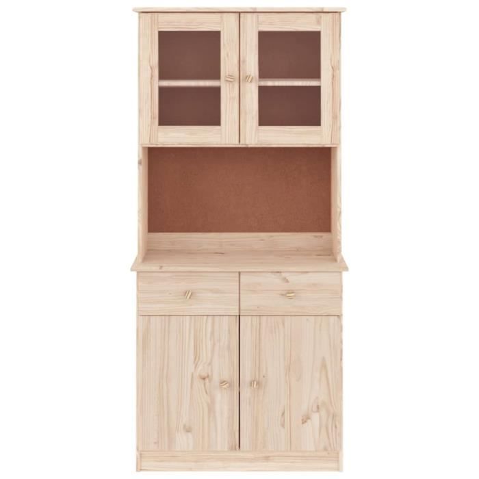 Buffet haut - CUQUE - ALTA - Bois massif de pin - 2 portes - 77x35x165 cm