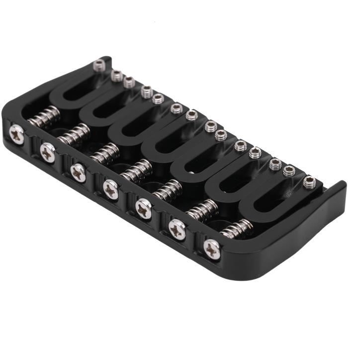HURRISE Pont de selle fixe pour guitare Guitare Noire 6 Cordes Pont De Selle Fixe Hardtail Top