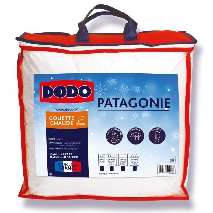 Couette Chaude - DODO - PATAGONIE - 140 x 200 cm - Blanc