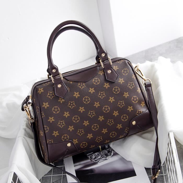 Sac à Main Femme Fourre-tout Hobo En Cuir Synthétique - Bandoulière, Pochette Incluse - 36x13x30cm