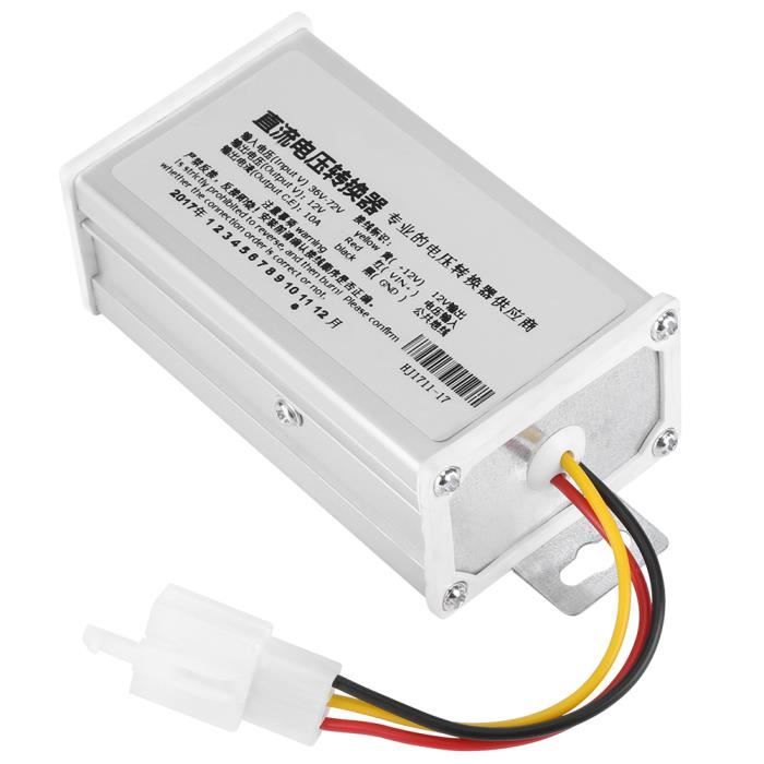 Convertisseur DC 36V-72V Vers 12V Pour Véhicule électrique - 15A / 180W - Pour Scooter, Vélo, Kart