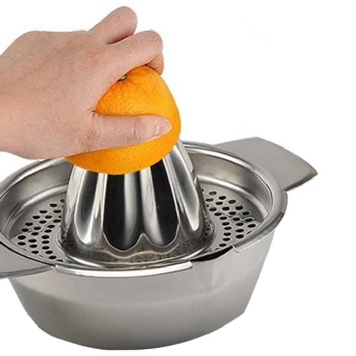 Elenxs® Pressoir Inox Squeezer PresseFruit Jus de Fruit Limonade Fait