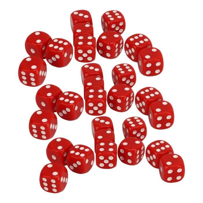 Jeu de dés à 6 faces - VGEBY - 30PCS - Couleurs variées - Résistant - Pour enfants à partir de 3