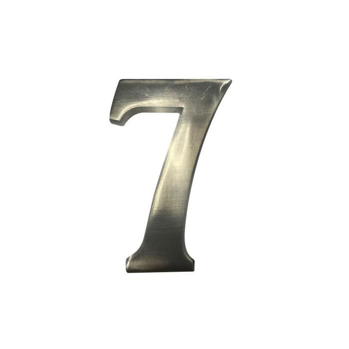 GENERIQUE - Numéro De Maison 7 En Nickel Mat 10cm Fixation Invisible