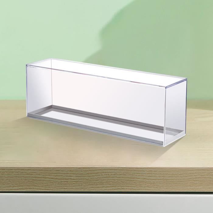 keenso boîte de présentation de jouets transparente vitrine de jouets transparence en plastique empilable meuble bac blanc