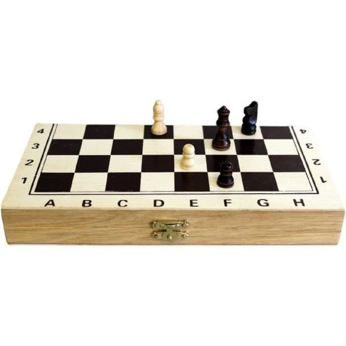 Jeu d'Echecs en bois pour seniors