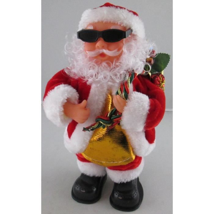Père Noel automate musical avec hotte Cdiscount Maison