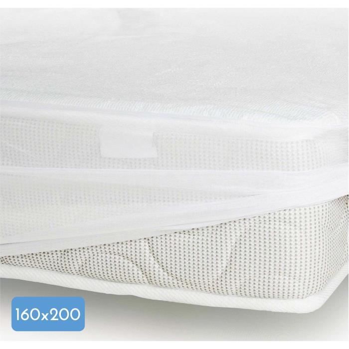 Protège-matelas - 160 x 200 cm x 25 xm - 100% Coton - 170 G/M2 - LOVELY HOME