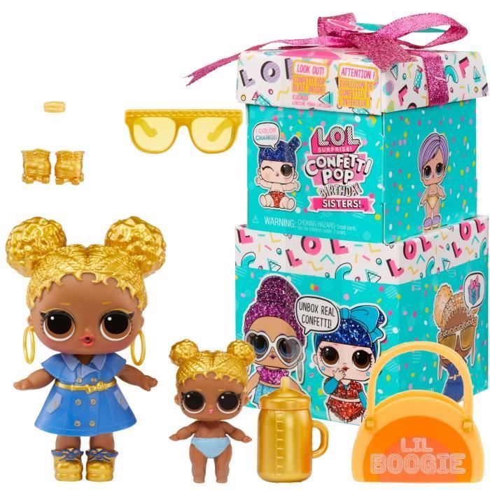 L.O.L. Surprise Confetti Pop Birthday Sisters set avec 10 surprises Cdiscount Jeux Jouets