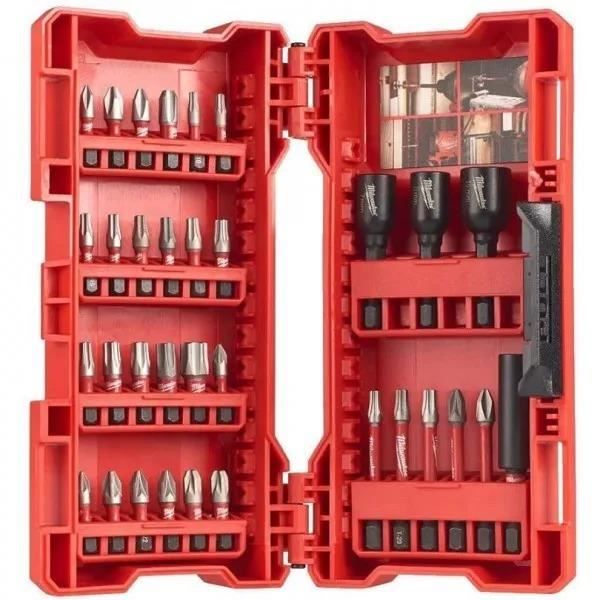Coffret d'embouts Shockwave + Mousqueton MILWAUKEE 54 pièces 4932479855