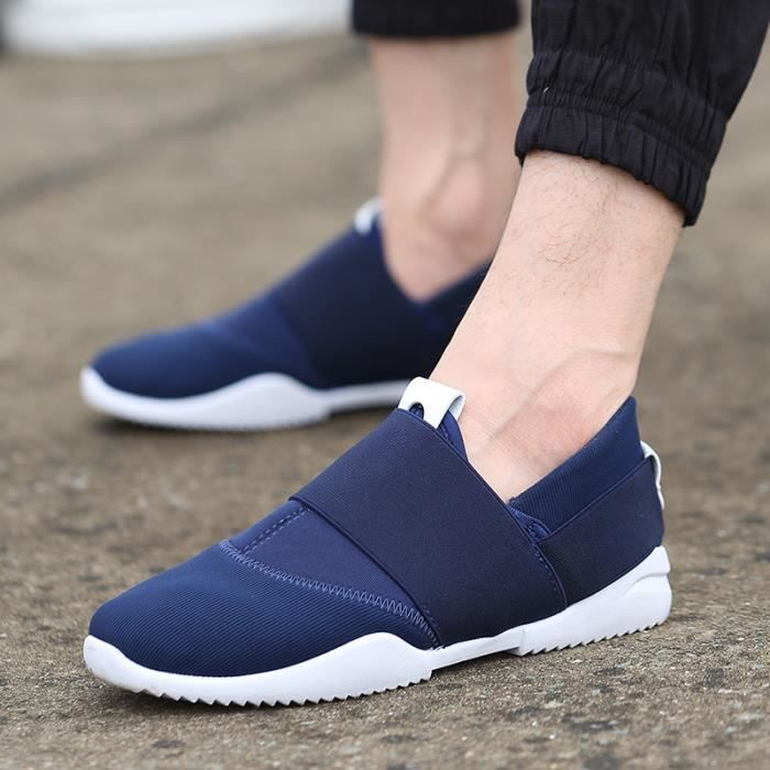 Chaussure Sneakers Homme Basket Running Sport N. Noir Bleu Cdiscount