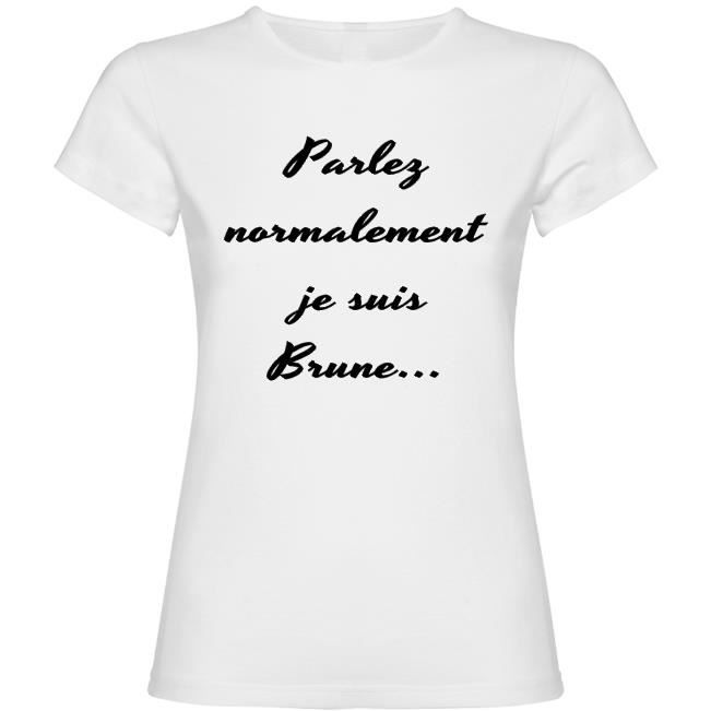 t shirt femme brun