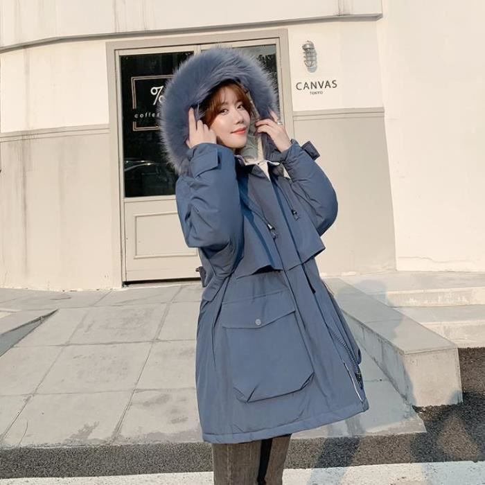 Manteau bleu gris femme online