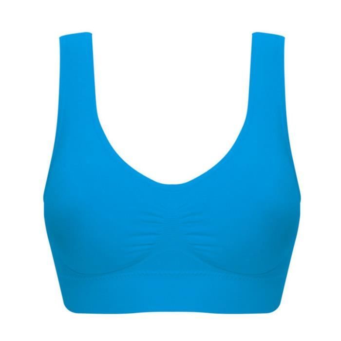 Soutien-gorge De Sport SYROKAN Pour Femme - Sans Armatures, Maintien Maximal, Bretelles Larges, 100% Polyester
