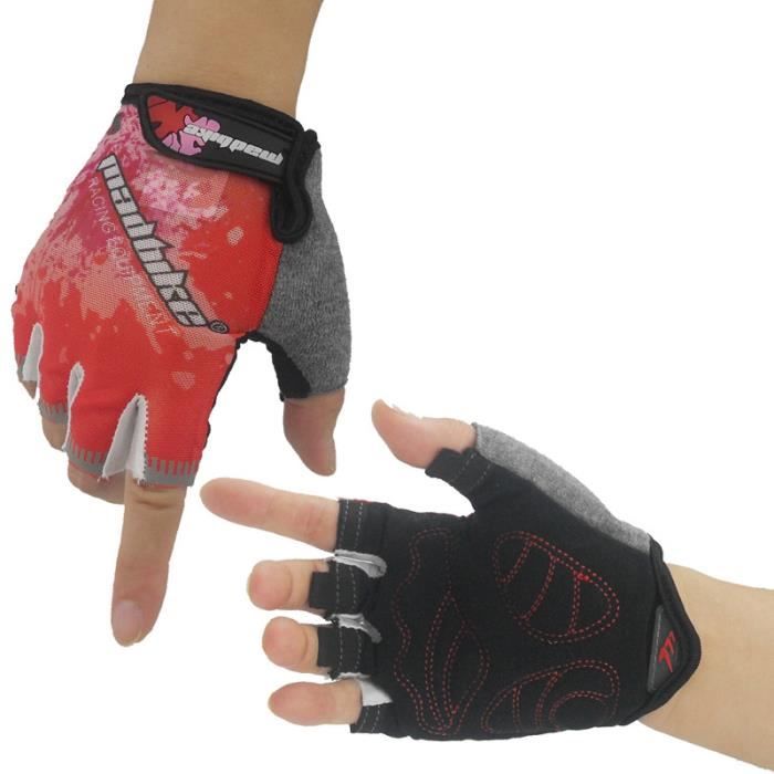 Gants Moto Courts été Cuir - Protection Phalanges, Paume Antidérapante, Pour VTT/paintball