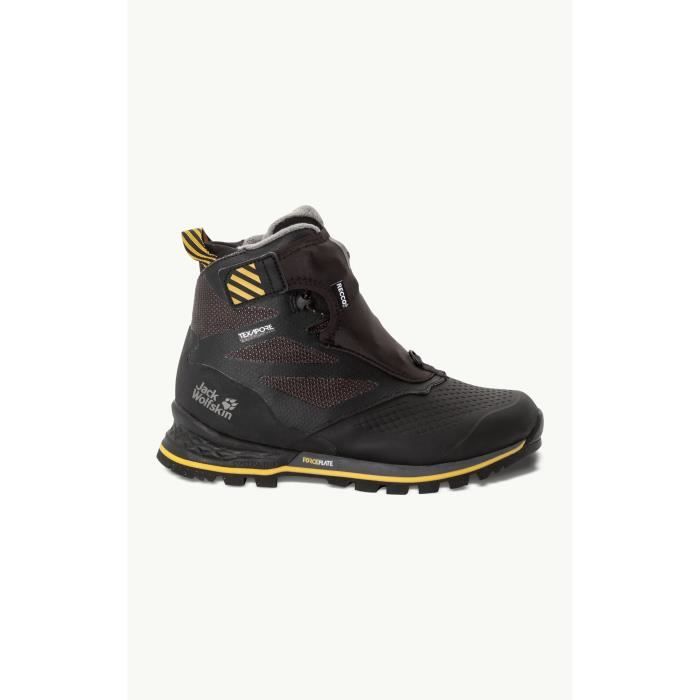 chaussures de marche de randonnée femme jack wolfskin 1995 series texapore mid w - black / burly yellow xt - 40,5