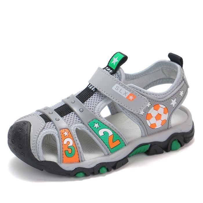 Sandales Enfant Garcon Chaussures De Plage En Plein Air Cool Gris Cdiscount