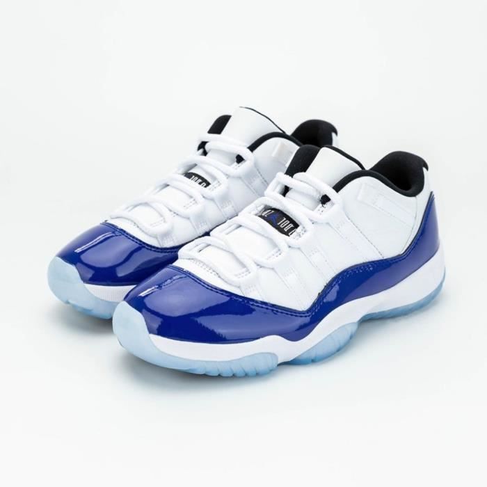 Air Jordans 11 Retro Low Concorde Chaussures de Basket Jordans XI Basse Pas  Cher pour Homme Femme Blanc et Bleu Bleu - Cdiscount Chaussures