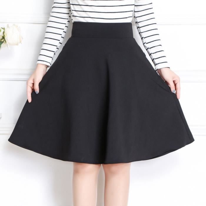 Jupe Jupe Midi grande taille jupe trap ze noire Sexy femme