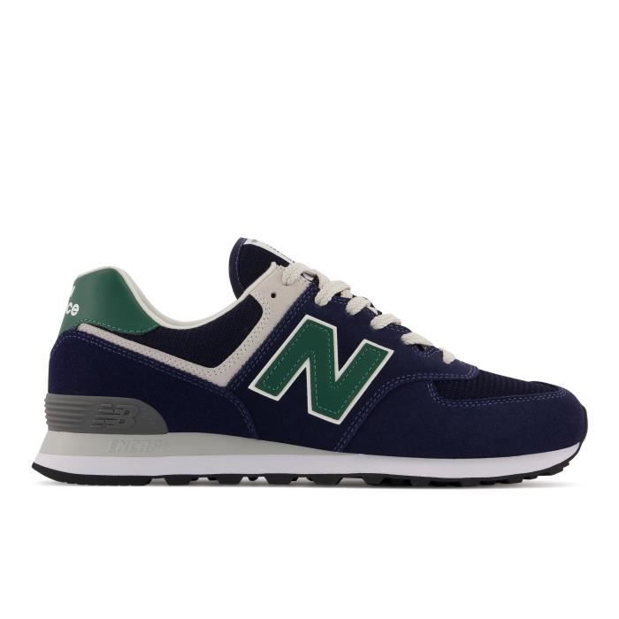 Baskets New Balance 574 - Homme - Bleu - Lacets - Textile - Plat