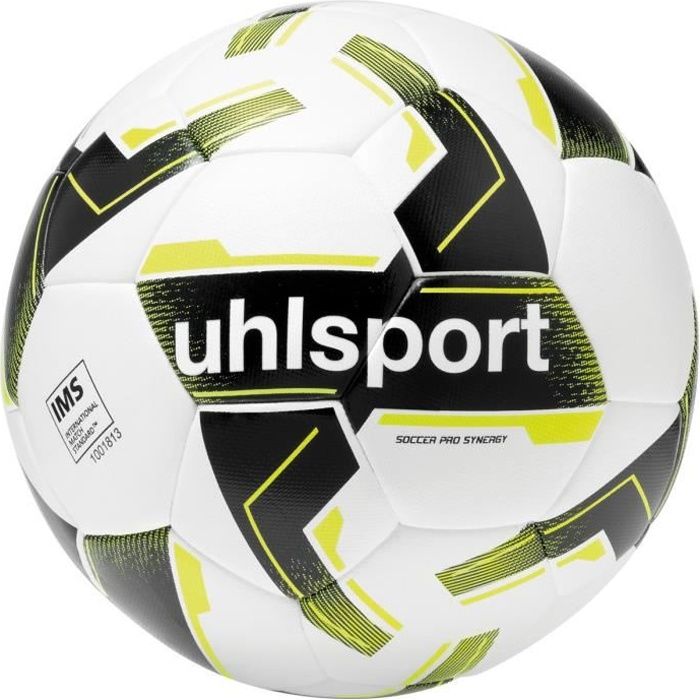 Ballon Uhlsport Pro Synergy - blanc/noir/jaune fluo - Taille 5