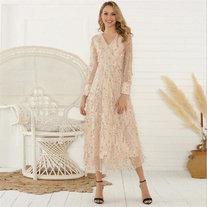 ROBE Femme Marque De Luxe Confortable de soir e Robe longue
